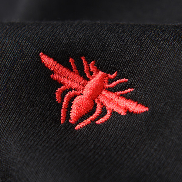 Hanorac pentru bărbați de culoare neagră și broderie