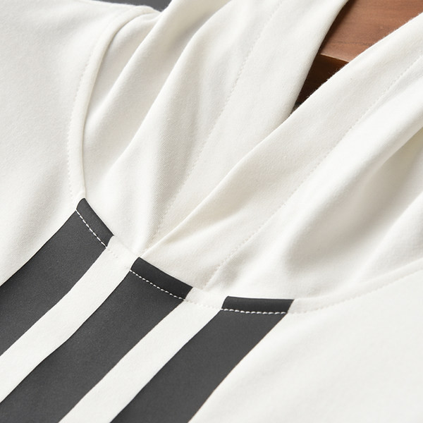 Ανδρικό αθλητικό φούτερ με κουκούλα σε λευκό χρώμα