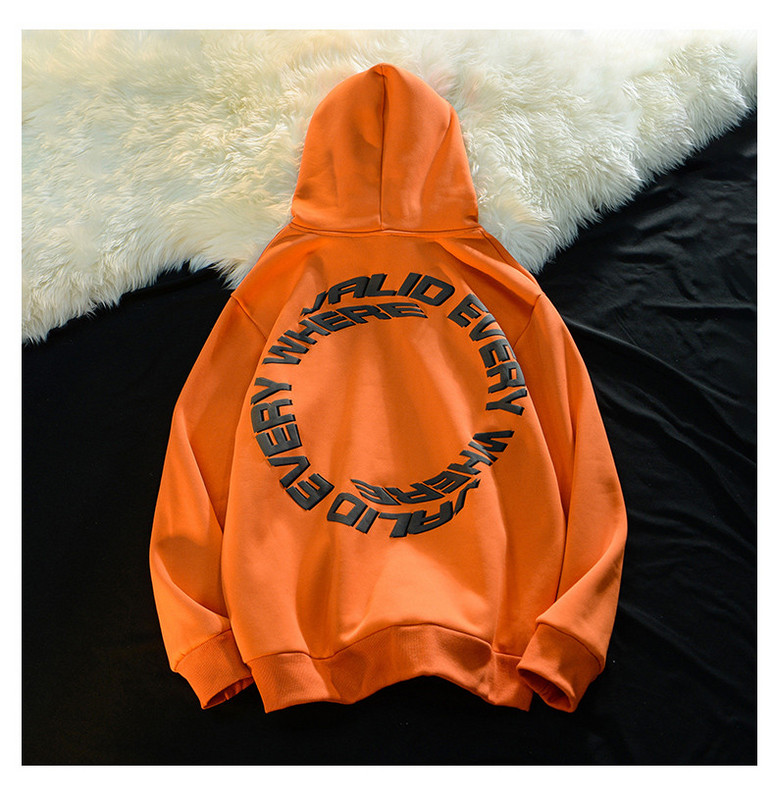 Hanorac casual pentru bărbați cu inscripție și glugă