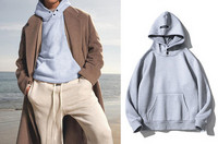 Ανδρικό φούτερ με κουκούλα και κουμπιά