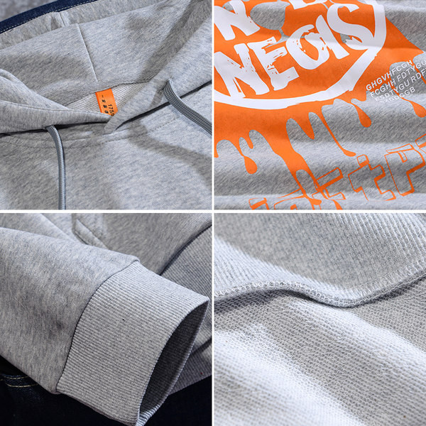 Ανδρικό καθημερινό φούτερ με εφαρμογή χρώματος