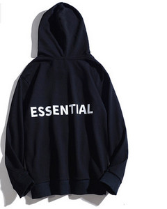 Μοντέρνο ανδρικό φούτερ με επιγραφή και κουκούλα