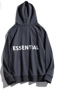 Μοντέρνο ανδρικό φούτερ με επιγραφή και κουκούλα