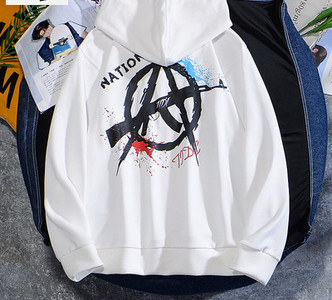 Ανδρικό φούτερ με κουκούλα και στάμπα - σε πολλά χρώματα