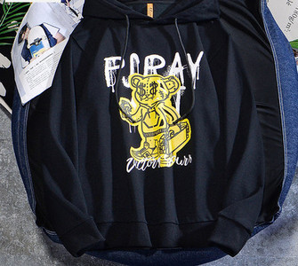 Ανδρικό φούτερ με κουκούλα και στάμπα - σε πολλά χρώματα