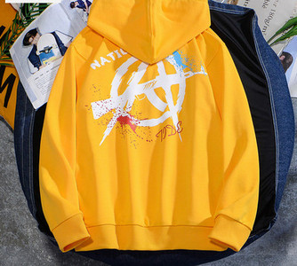 Hanorac pentru bărbați cu glugă și inscripții - mai multe culori