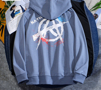 Hanorac pentru bărbați cu glugă și inscripții - mai multe culori