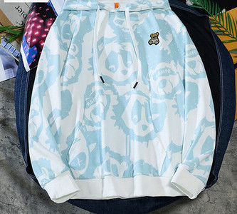 Μοντέρνο ανδρικό φούτερ με κέντημα χωρίς κούμπωμα