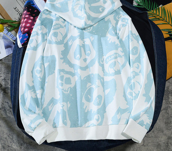 Μοντέρνο ανδρικό φούτερ με κέντημα χωρίς κούμπωμα