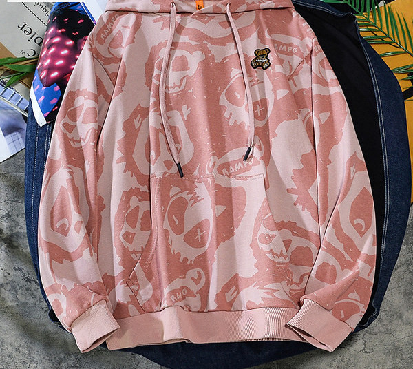 Μοντέρνο ανδρικό φούτερ με κέντημα χωρίς κούμπωμα