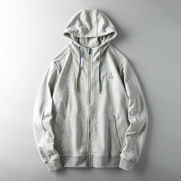 Hanorac pentru bărbați cu fermoar și glugă - în trei culori