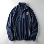 Hanorac barbatesc cu broderie si fermoar