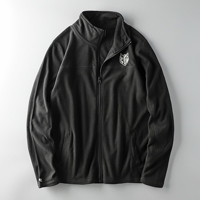 Hanorac barbatesc cu broderie si fermoar