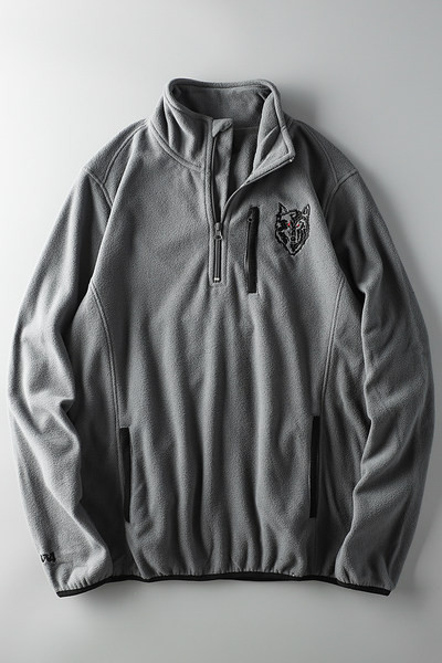 Hanorac barbatesc cu broderie si fermoar