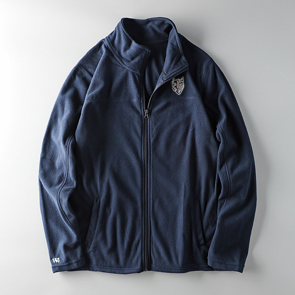 Hanorac barbatesc cu broderie si fermoar