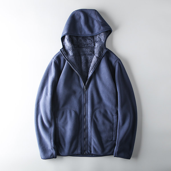 Ανδρικό φούτερ με πολική φόδρα και φερμουάρ