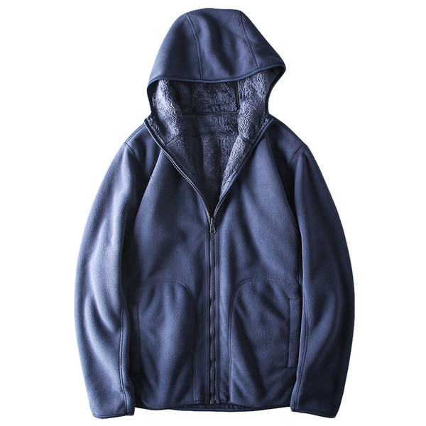 Ανδρικό φούτερ με πολική φόδρα και φερμουάρ