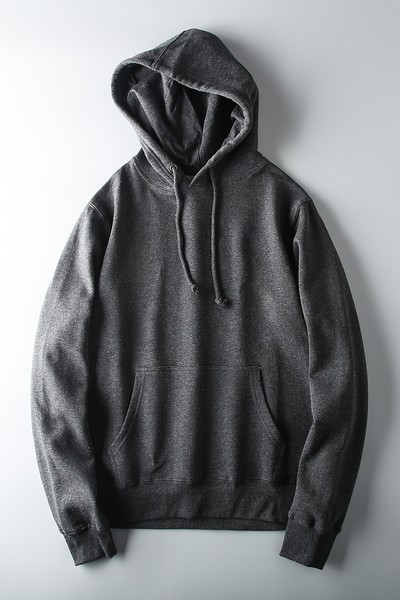 Καθημερινό φούτερ με κουκούλα και τσέπη σε γκρι χρώμα