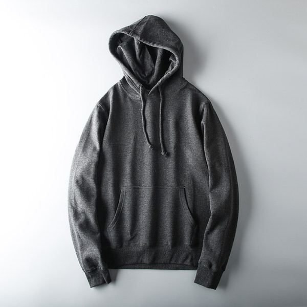 Καθημερινό φούτερ με κουκούλα και τσέπη σε γκρι χρώμα