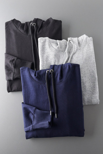 Ανδρικό φούτερ με κορδόνια και κουκούλα - τρία χρώματα