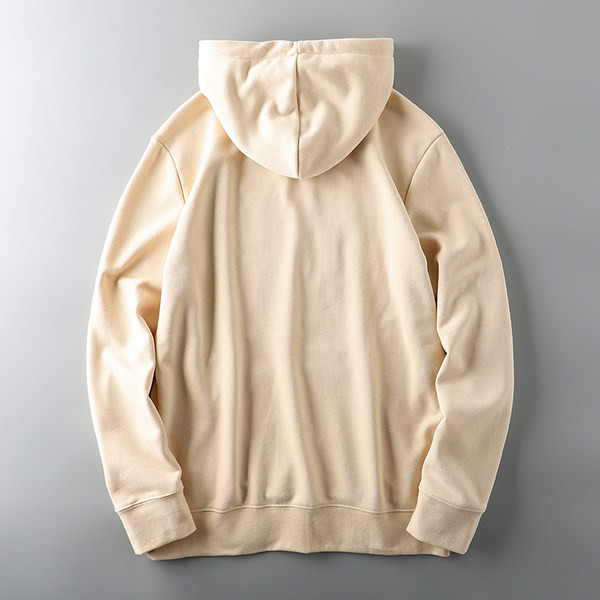 Ανδρικό μονόχρωμο φούτερ για το χειμώνα με κουκούλα