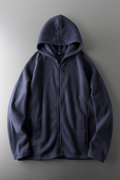 Μονόχρωμο ανδρικό φούτερ με κουκούλα και φερμουάρ - απλό μοντέλο