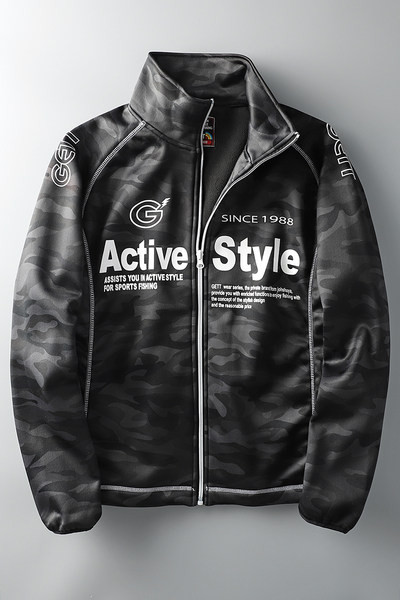 Κομψό ανδρικό φούτερ με επιγραφές χωρίς κουκούλα