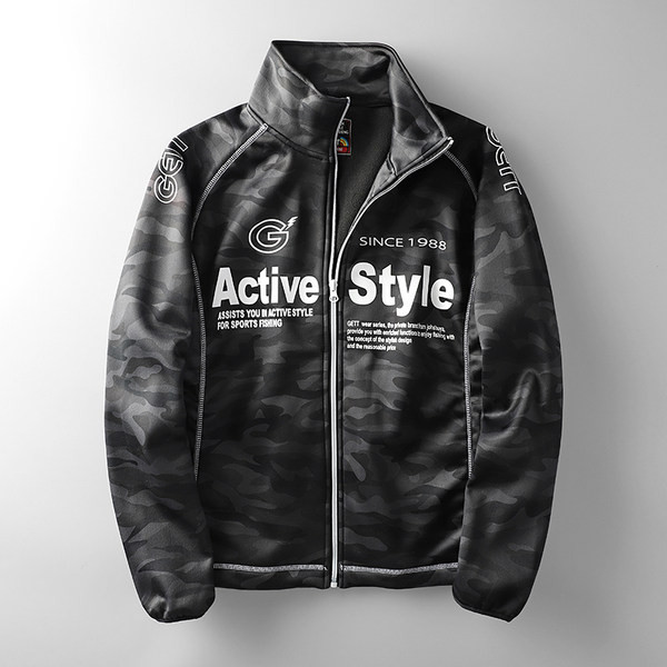 Κομψό ανδρικό φούτερ με επιγραφές χωρίς κουκούλα