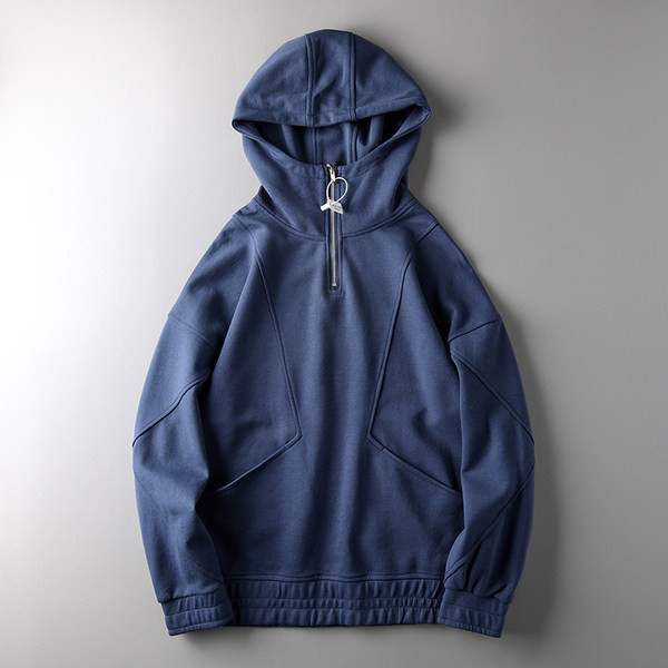 Ανδρικό φούτερ με κουκούλα - μονόχρωμο