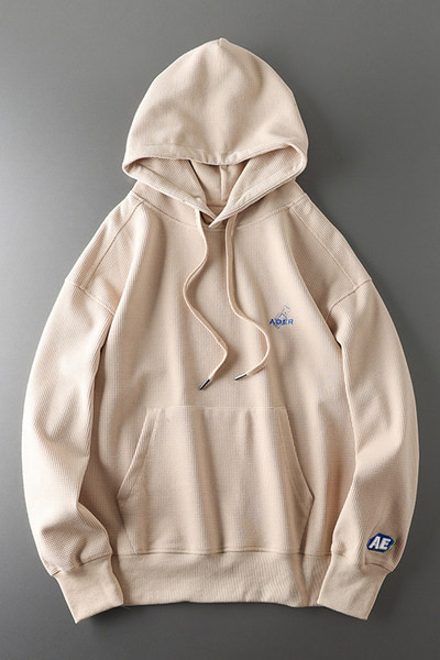 Ανδρικό πουλόβερ με κουκούλα και  κορδόνια