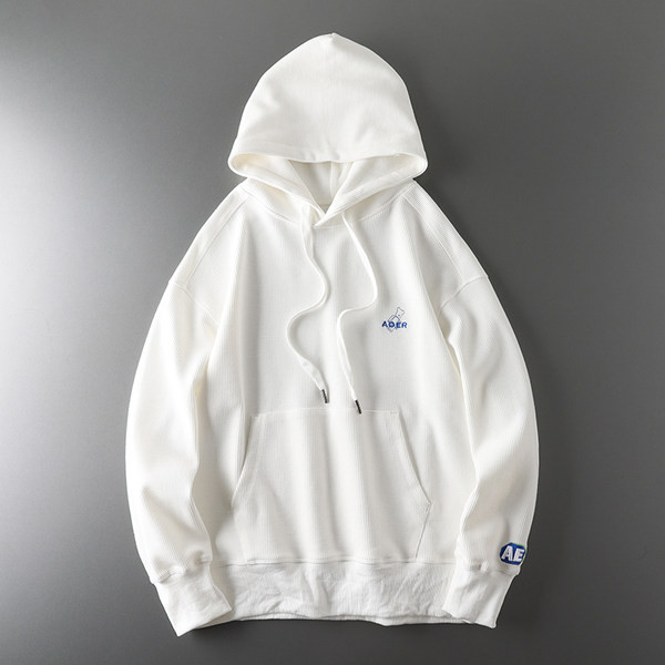 Ανδρικό πουλόβερ με κουκούλα και  κορδόνια