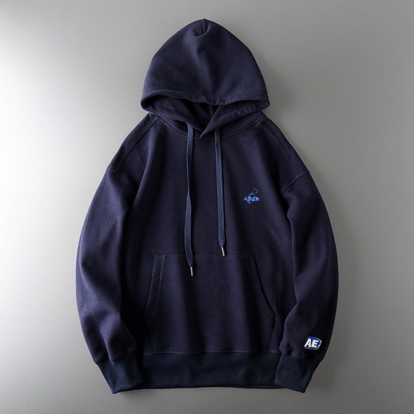 Ανδρικό πουλόβερ με κουκούλα και  κορδόνια