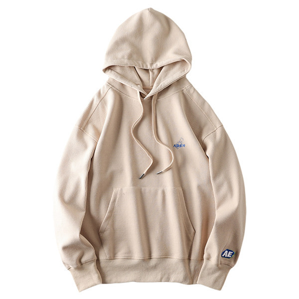 Ανδρικό πουλόβερ με κουκούλα και  κορδόνια