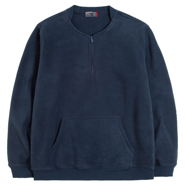 Μοντέρνο ανδρικό φούτερ με φερμουάρ και οβάλ λαιμόκοψη