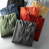 Hanorac zilnic pentru bărbați cu emblemă și glugă