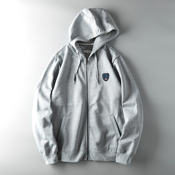 Καθημερινό ανδρικό φούτερ με έμβλημα και κουκούλα