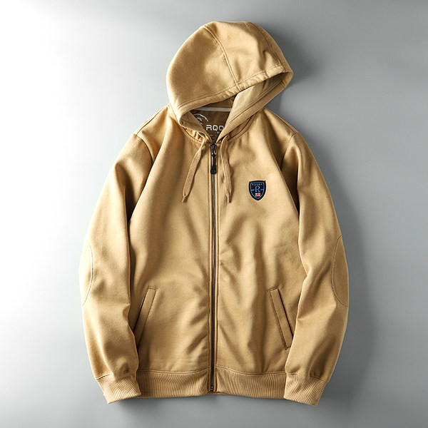 Καθημερινό ανδρικό φούτερ με έμβλημα και κουκούλα