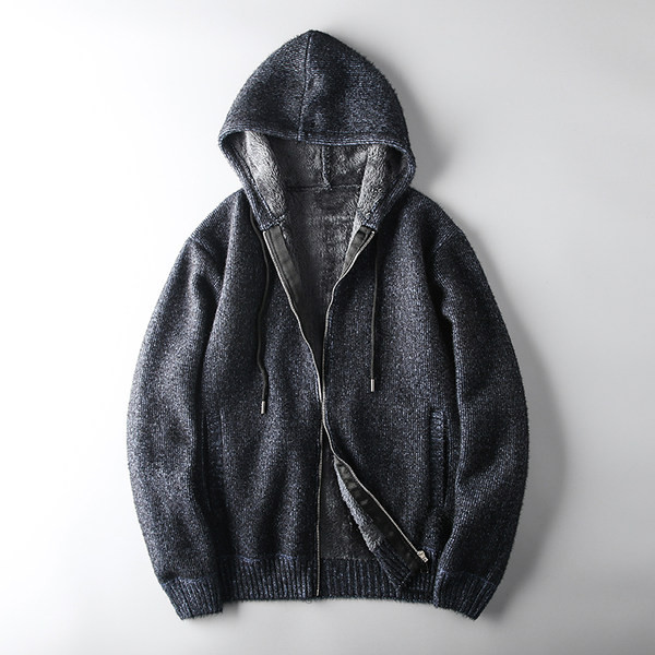 Hanorac de iarnă pentru bărbați cu căptușeală caldă și glugă