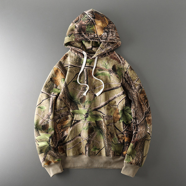 Ανδρικό φούτερ με κορδόνια και κουκούλα - καφέ χρώμα