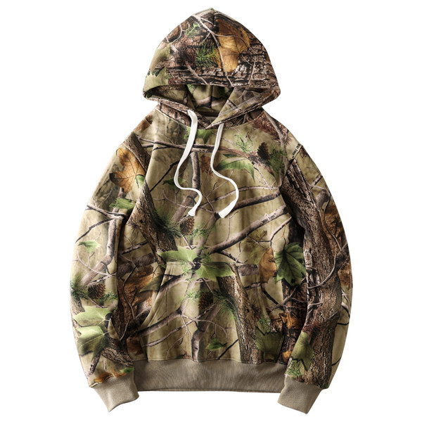 Ανδρικό φούτερ με κορδόνια και κουκούλα - καφέ χρώμα