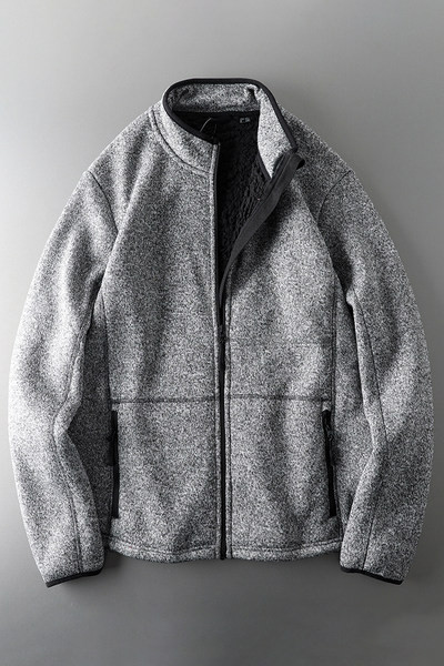 Χειμερινό ανδρικό φούτερ σε γκρι χρώμα με φερμουάρ