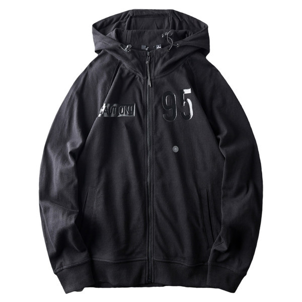 Napi férfi pulóver cipzárral és kapucnival