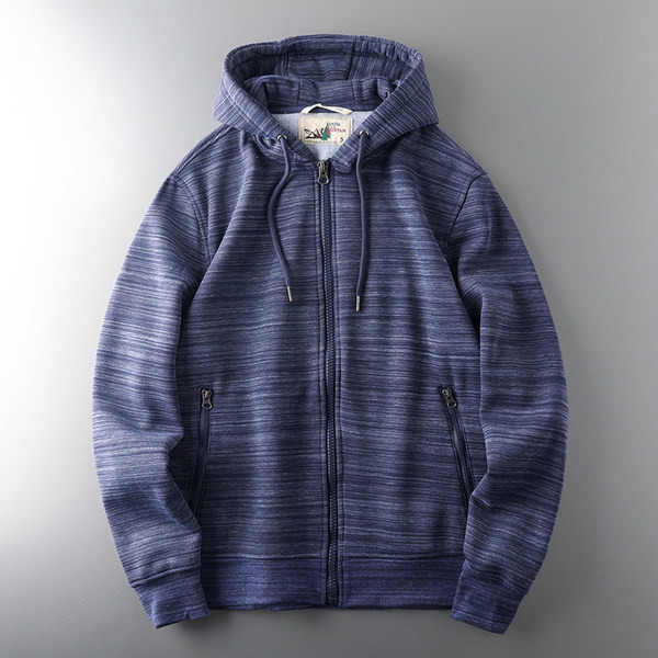 Ανδρικό φούτερ με φερμουάρ και κουκούλα - σε τρία χρώματα