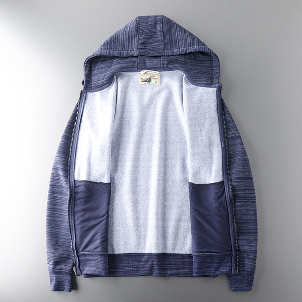 Ανδρικό φούτερ με φερμουάρ και κουκούλα - σε τρία χρώματα