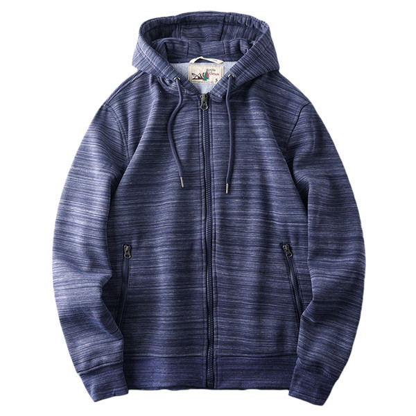 Ανδρικό φούτερ με φερμουάρ και κουκούλα - σε τρία χρώματα