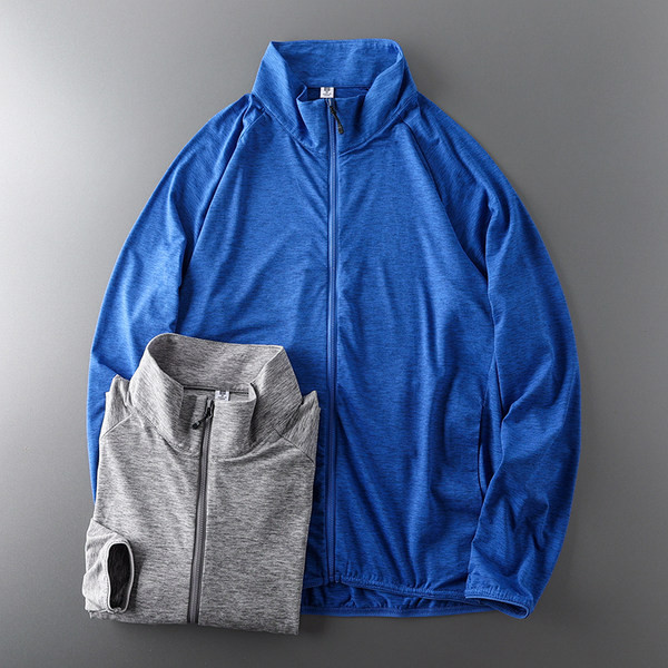 Gyorsan száradó férfi pulóver cipzárral