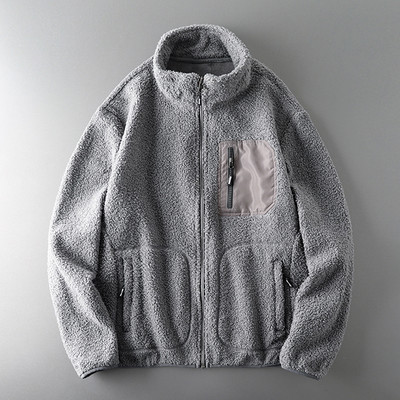 Hanorac polar pentru bărbați cu buzunar și fermoar