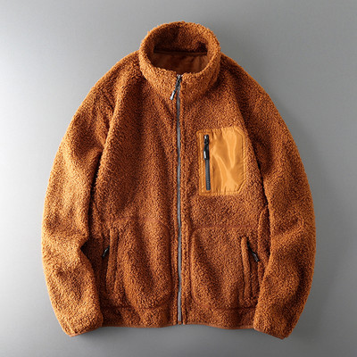 Hanorac polar pentru bărbați cu buzunar și fermoar