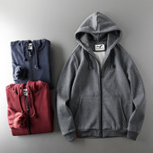 Ανδρικό φούτερ με χοντρή βελούδινη φόδρα και κουκούλα