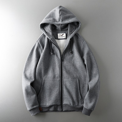 Ανδρικό φούτερ με χοντρή βελούδινη φόδρα και κουκούλα